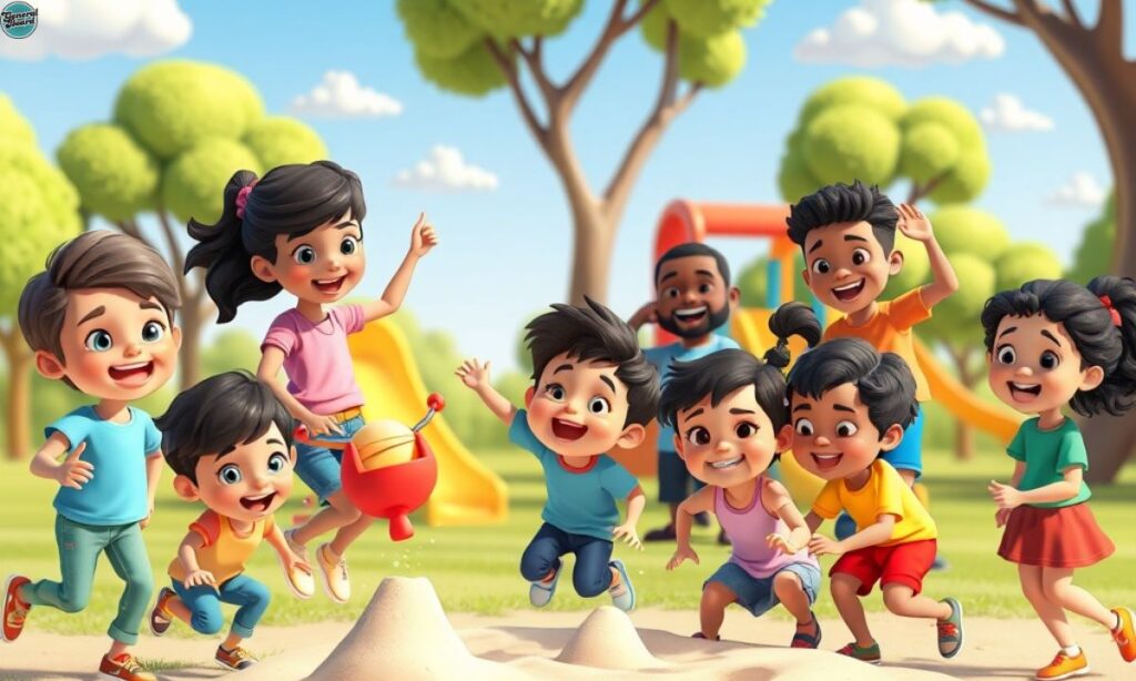 Best Caption for Kids Playing Together