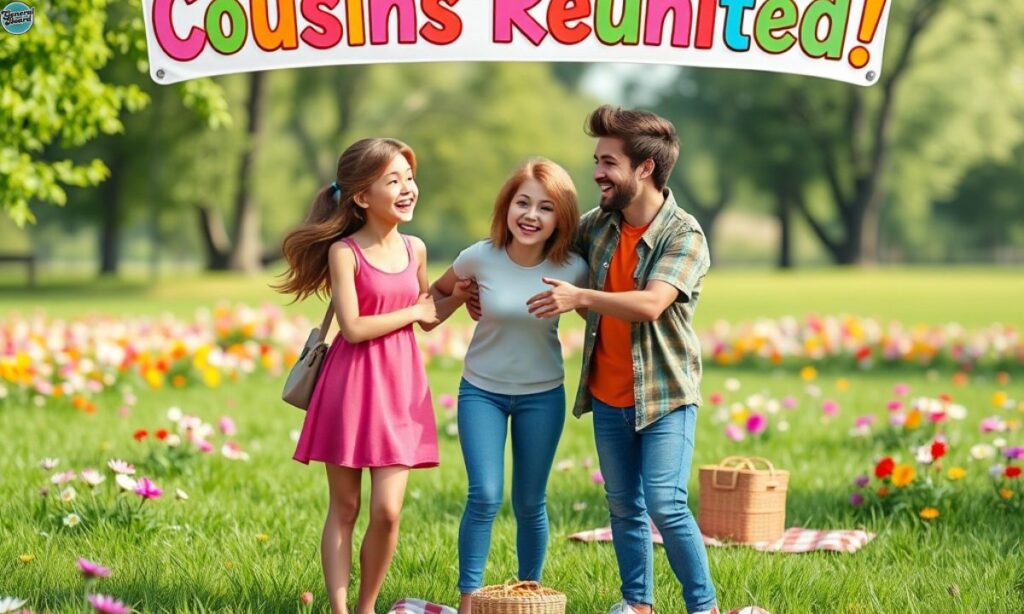 Captions for Cousins Meeting After Long Time