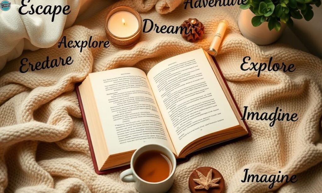 📘 One-Word Captions for Book Lovers