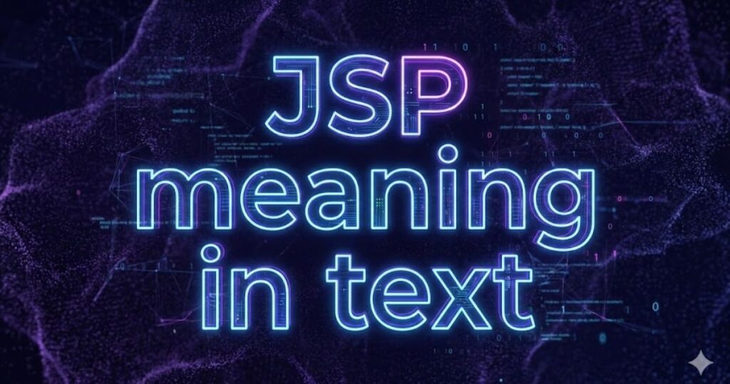 Jsp meaning in text