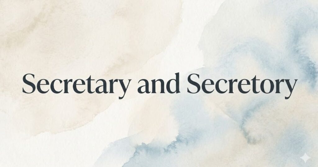 Secretary and Secretory