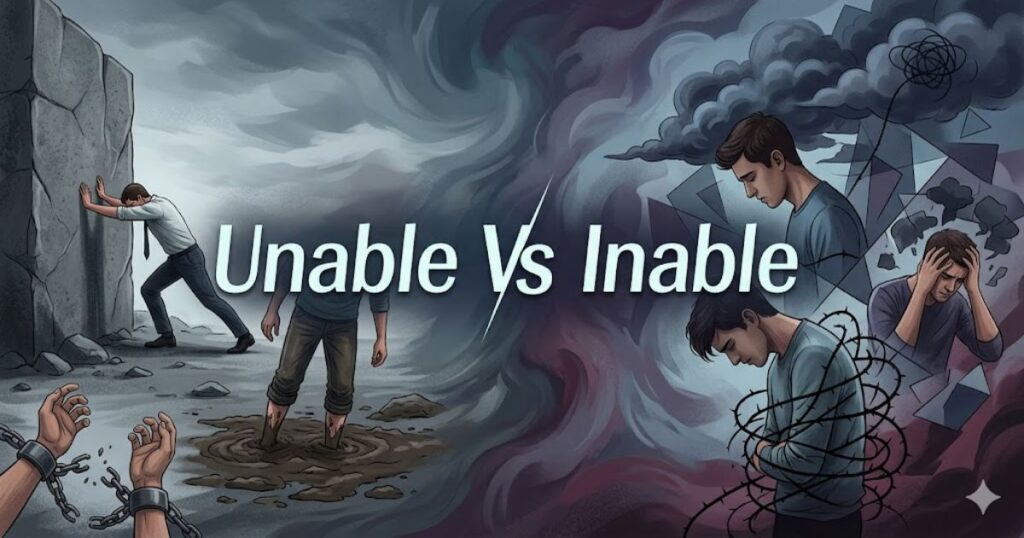 Unable Vs Inable