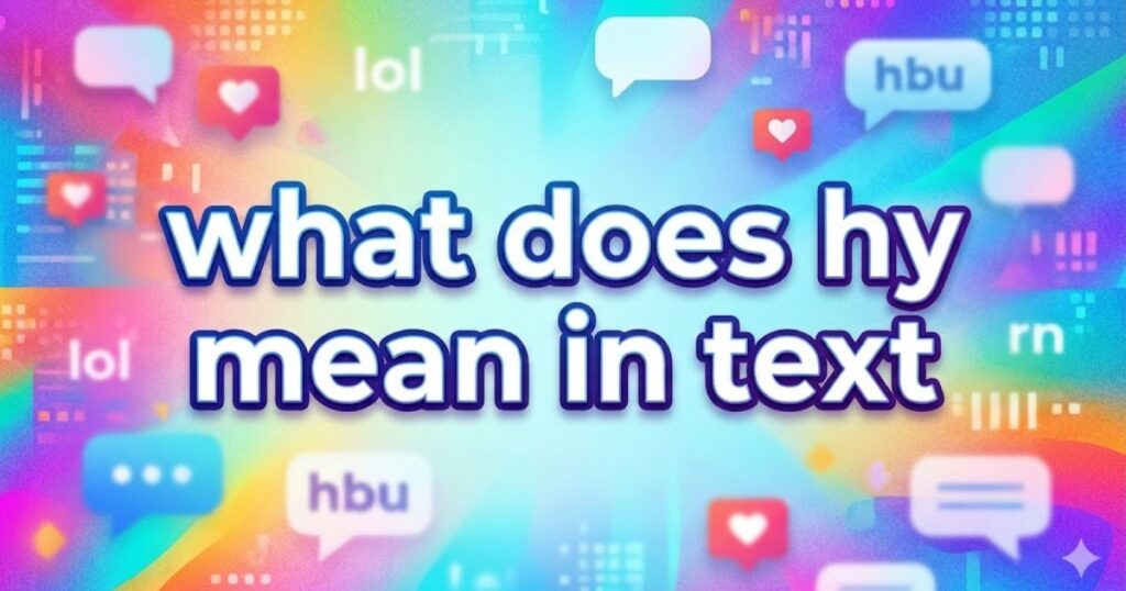 what does hy mean in text