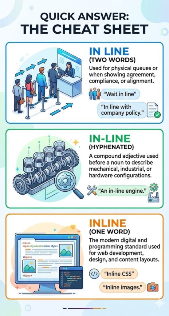 In Line or Inline or In-Line? How to Use Each (Updated 2026)