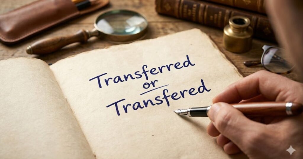transferred or transfered