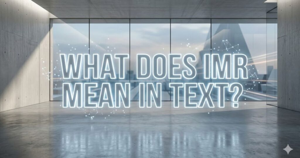 what does imr mean in text