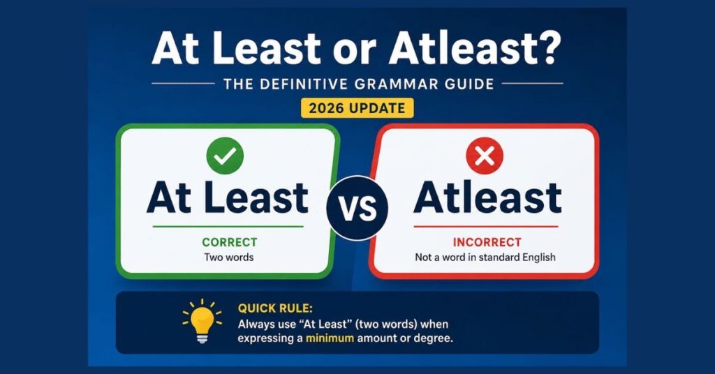 At Least or Atleast? The Definitive Grammar Guide (2026 Update)