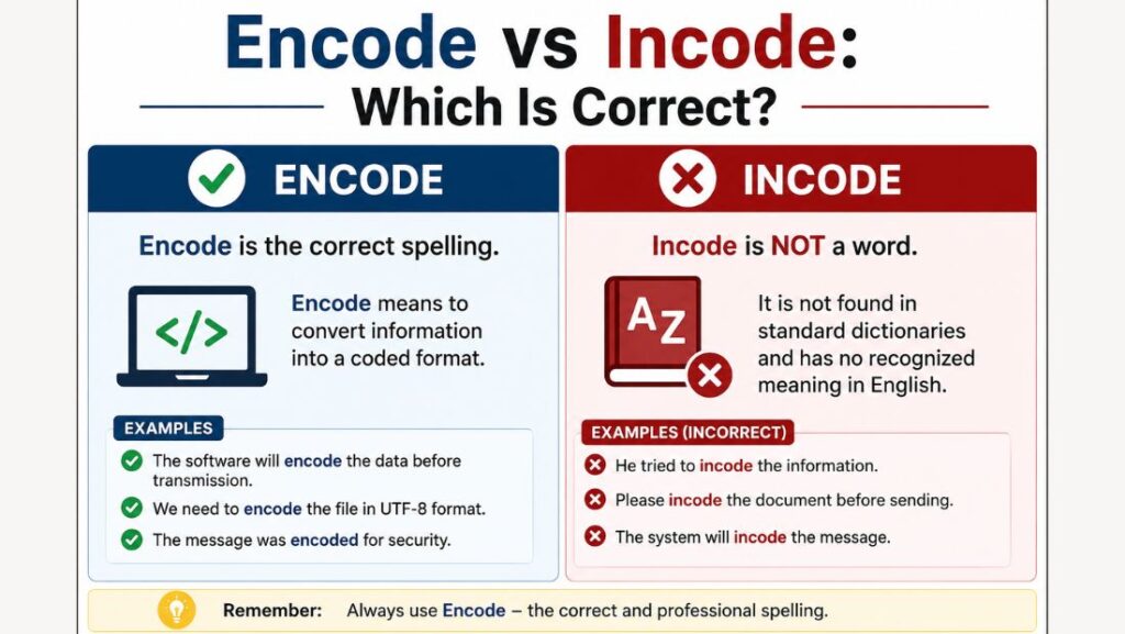 Encode vs Incode: Which Is Correct?