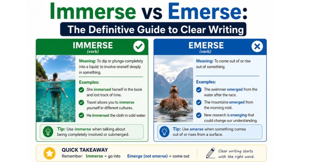 Immerse vs Emerse: The Definitive Guide to Clear Writing