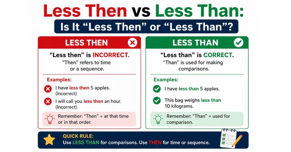 Less Then vs Less Than: Is It "Less Then" or "Less Than"?