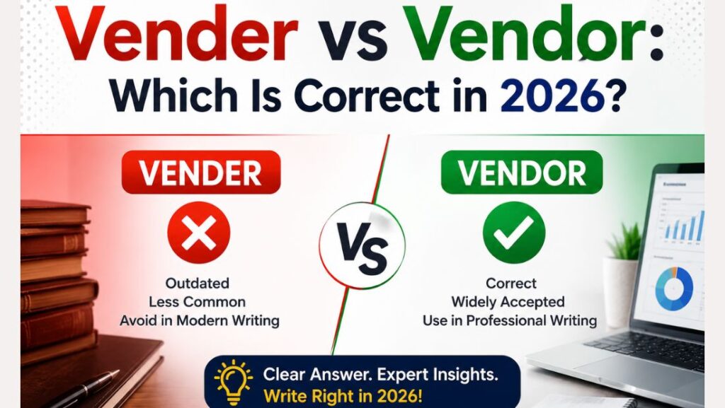 Vender vs Vendor: Which Is Correct in 2026?